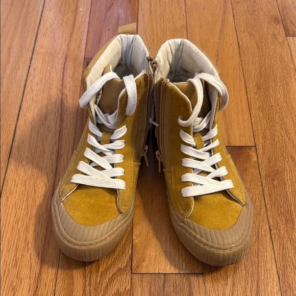Zara Shoes - Zara Yellow High Top Sneakers